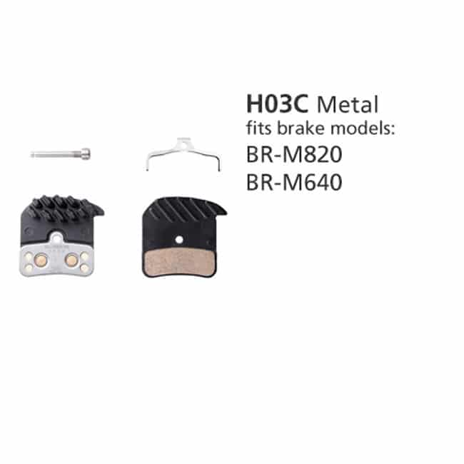 Shimano Saint /& Zee BR-M820 BR-M640 H03C MTB Disc Brake Pads METALLIC Y8VT98020