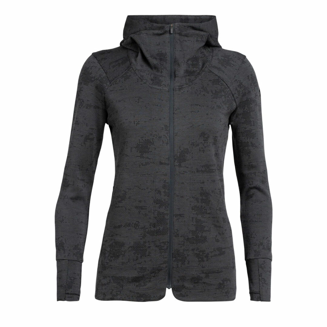 Icebreaker Women's Away II Long Sleeve Zip MonsoonHood
