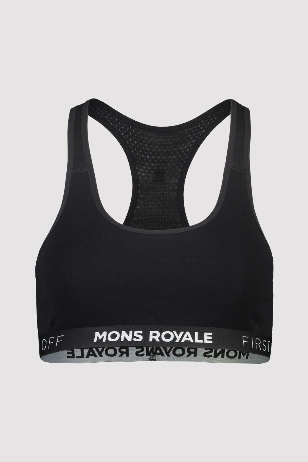 Mons Royale Women's Sierra Sports Bra Logo Black