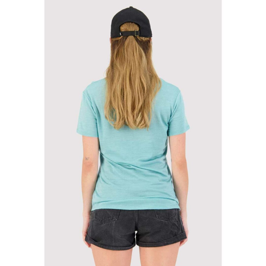 Mons Royale Women's Zephyr Cool Tee Mtn Art Sage - Image 2