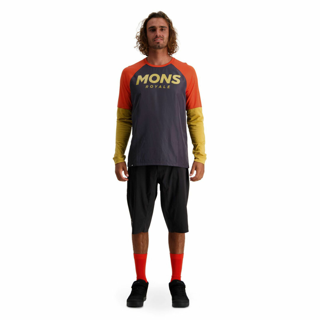 Mons Royale Mens Tarn Freeride LS Wind Jersey Desert  Alchemy - Image 2