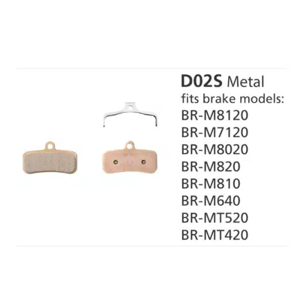 Shimano BR-M810 DISC BRAKE PADS 1PR D02S METALLIC
