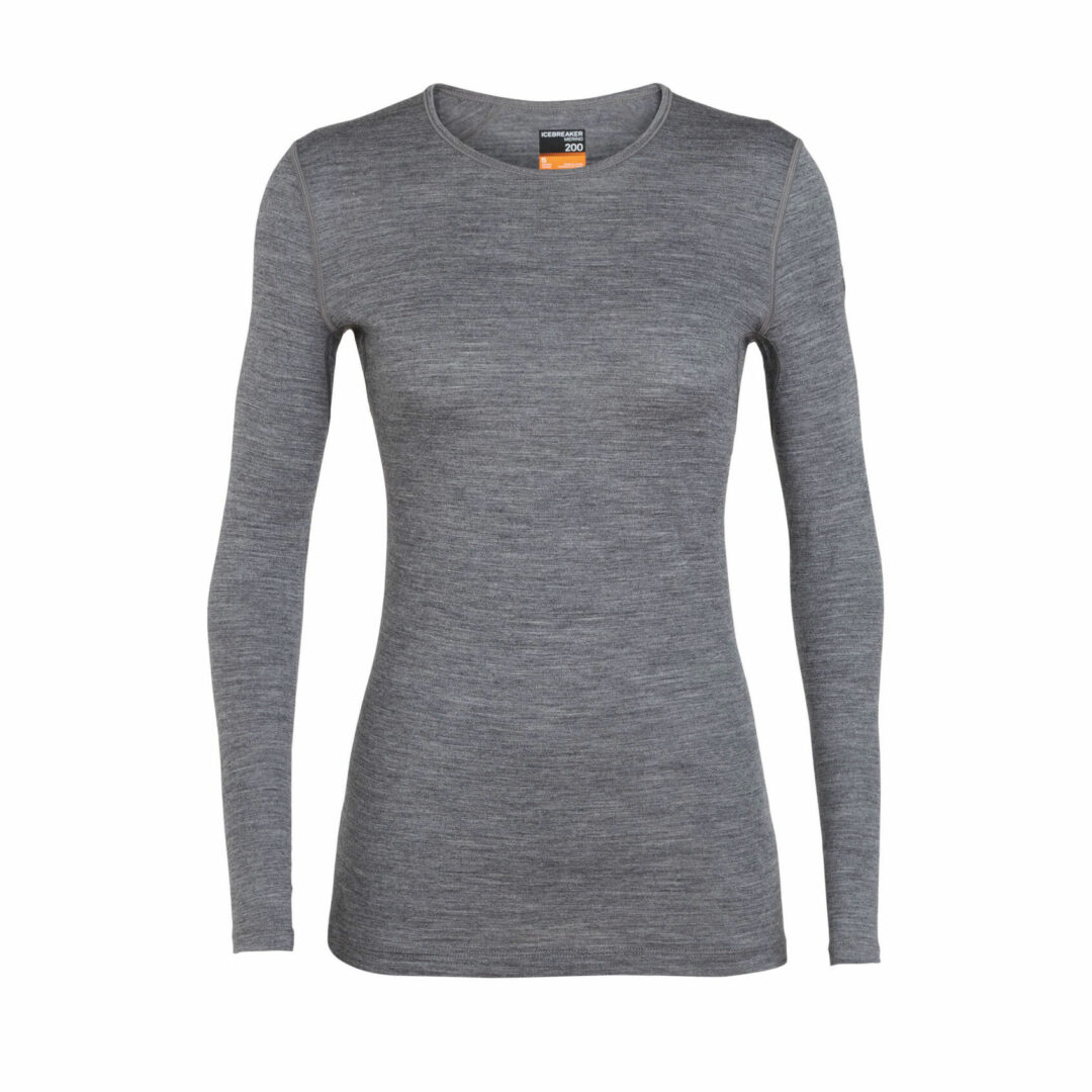 Icebreaker Women's Merino 200 Oasis Long Sleeve Crewe Thermal Top GTH