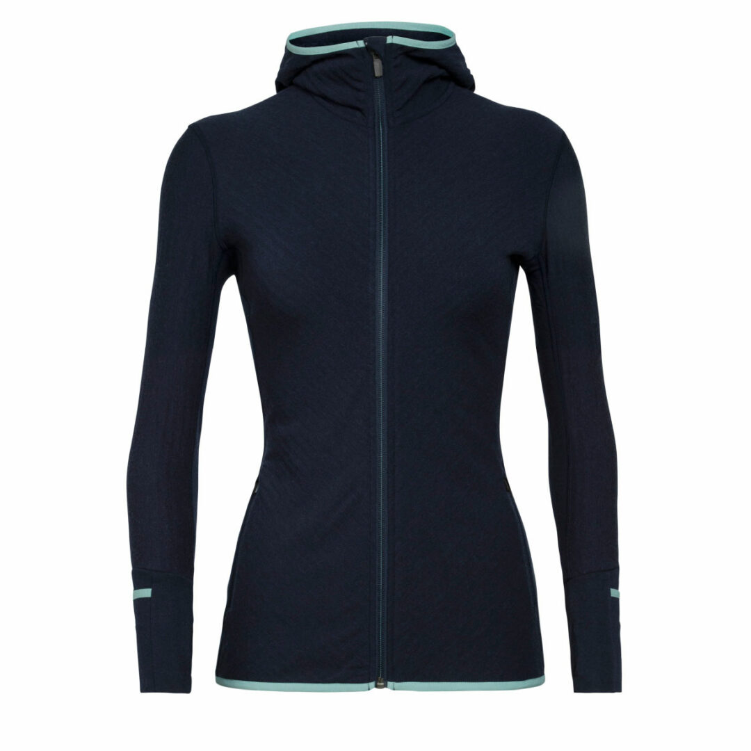Icebreaker Women's RealFleece Merino Descender Long Sleeve Zip Hood Jacket MNA