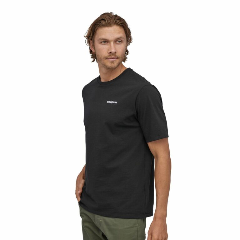 Alternative view of Patagonia Men's T-Shirt P-6 Logo Responsible Black