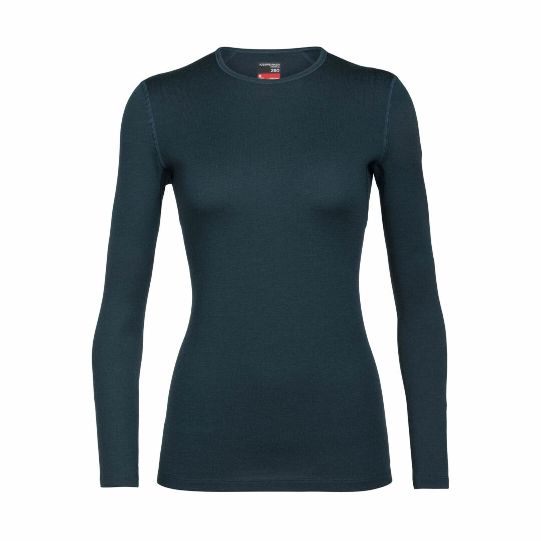 Icebreaker Women's Merino 260 Tech Long Sleeve Crewe Thermal Top NFL