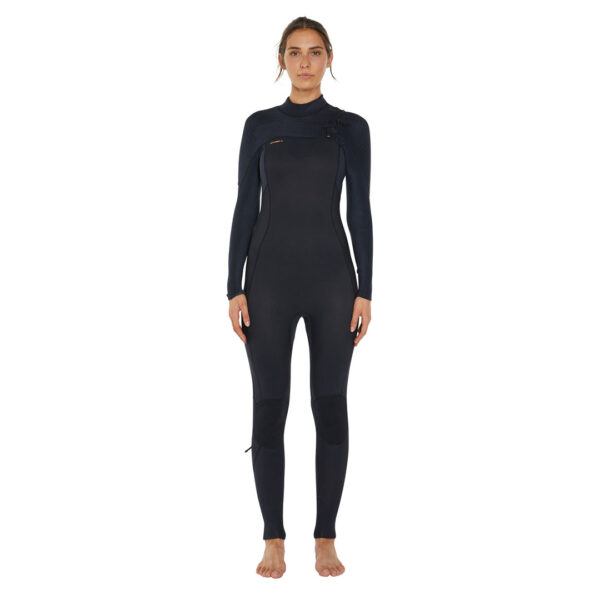 O'Neill Women's 3/2+mm Hyperfreak Chest Zip Wetsuit Black