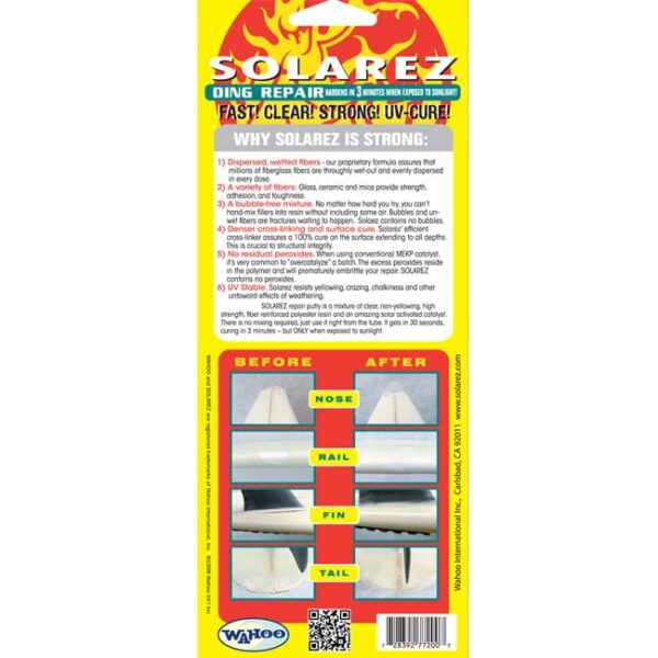 Alternative view of Solarez 0.5 oz Tube Surf board Repair