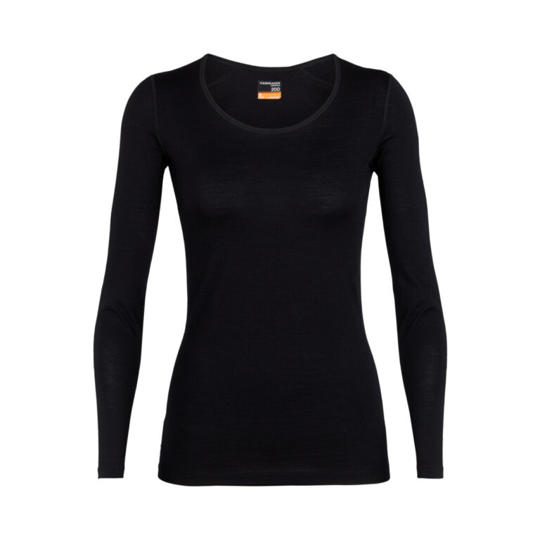 Icebreaker Women's 200 Oasis L/S Scoop Blk