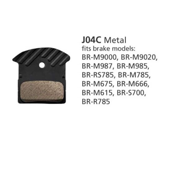 Shimano Disc Brake Pads METAL PAD & SPRING J04C w/FIN Coastal Sports