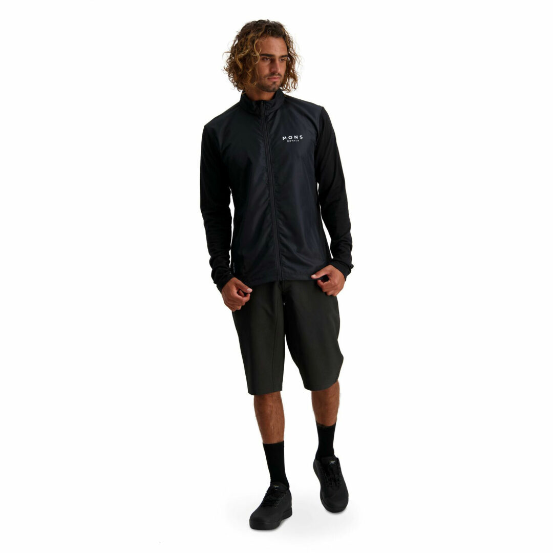 Mons Royale Men's Redwood Wind Jersey Black - Image 2
