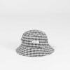 22SA02A BUCKET HAT B W GINGHAM