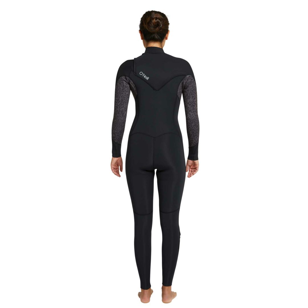 womens bahia 4 3mm steamer chest zip wetsuit black nrf 96428 05