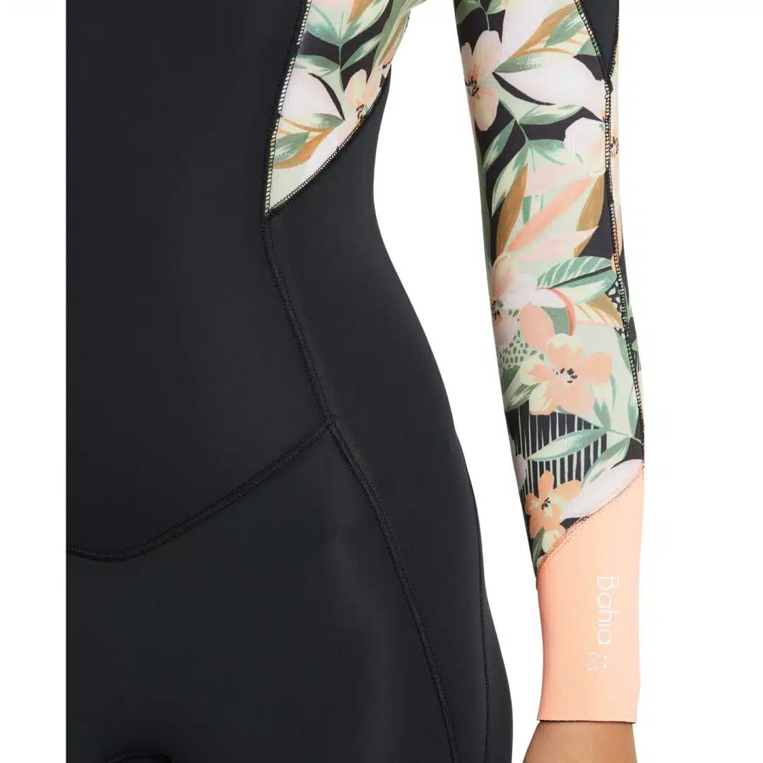 O'Neill Women's 4/3mm Bahia Fuze Wetsuit Black/WPP - Image 3