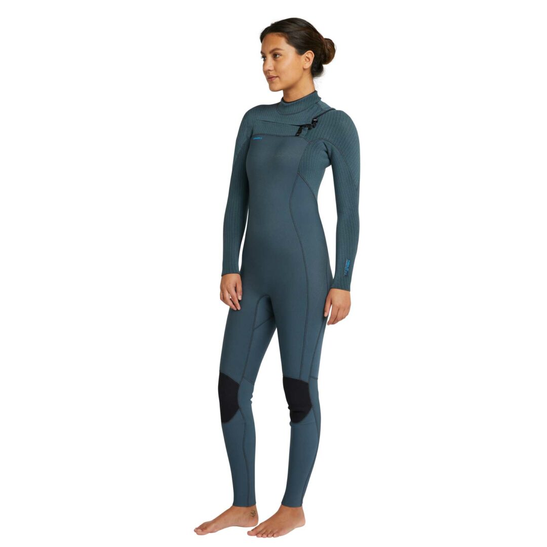 O'Neill Women's 4/3+mm Hyperfreak Chest Zip Wetsuit Shade - Image 2