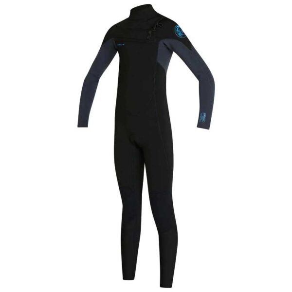 O'Neill Youth 4/3mm Defender Chest Zip Wetsuit Black/Gun
