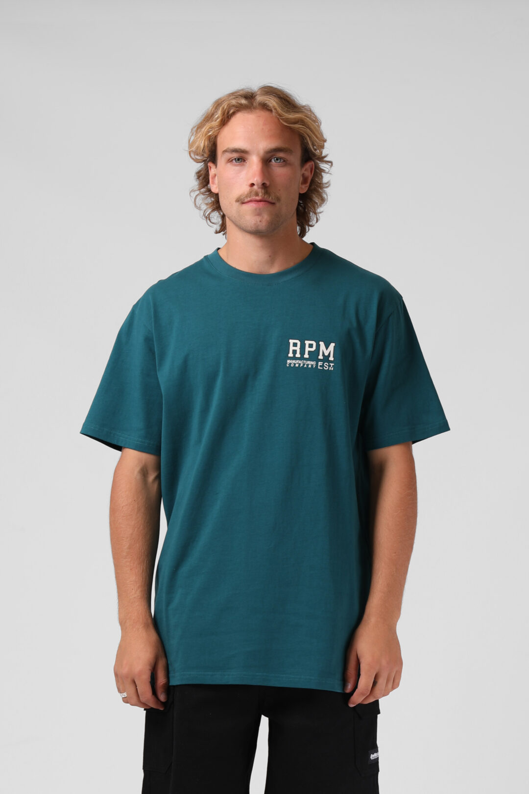 RPM Men's College 94 Tee  Teal - Image 4