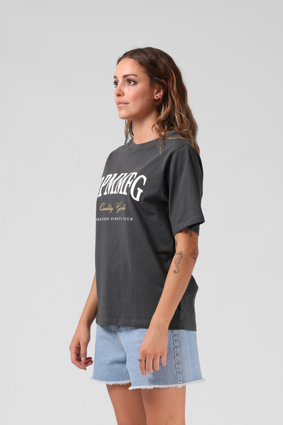 RPM Women's League Tee Vint Charcoal - Image 3