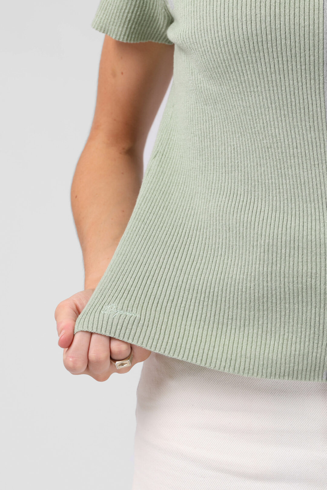 RPM Women's Knitted S/S Top Sage - Image 5