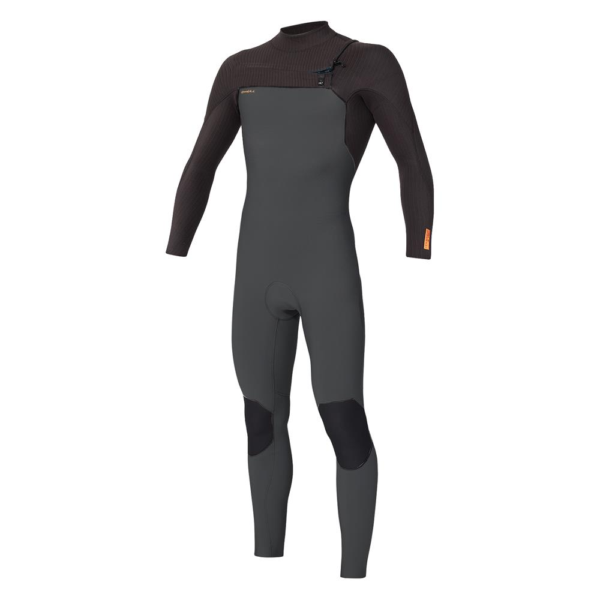 O'Neill Men's Hyperfreak Chest Zip 4/3+ Steamer Wetsuit Raven