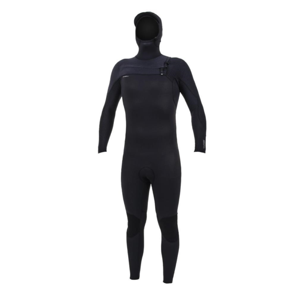 O'Neill Men's 5/4+mm Hyperfreak With Hood Chest Zip Black