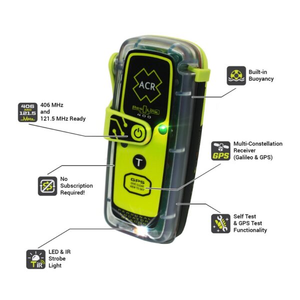 Alternative view of ACR Resqlink 400 GPS 406 PLB