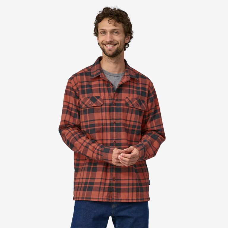 Alternative view of Patagonia Men's Long-Sleeved Fjord Flannel ShirtRed