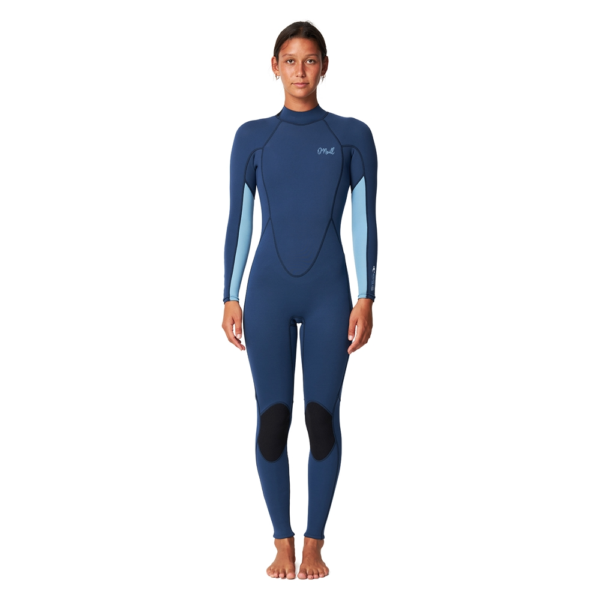 a woman in a Blue O'Neill wet suit