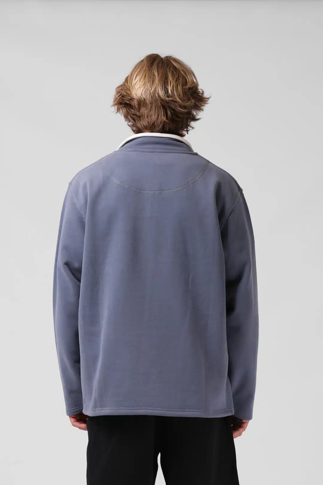 RPM Men's 90's 1/4 Zip Dusty Blue - Image 4