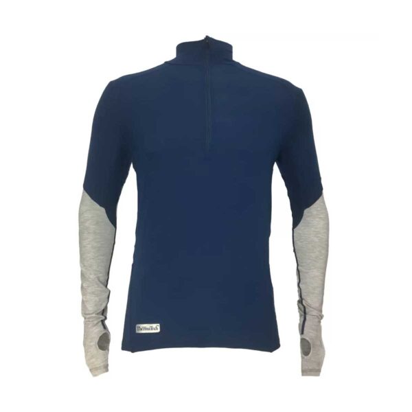 Thermatech Men's Ultra Baselayer Long Sleeve 1/4 Zip Marl/Marine