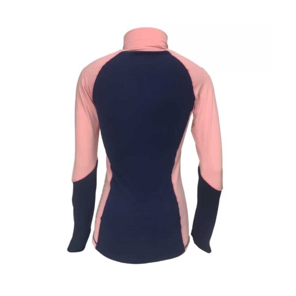 Alternative view of Thermatech Women's Ultra Baselayer Long Sleeve 1/4 Zip Ink/Flamingo