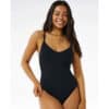 Rip Curl Women's Premium Surf Cheeky 1pc Blk