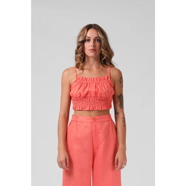 RPM Women's Shell Crop Washed Coral