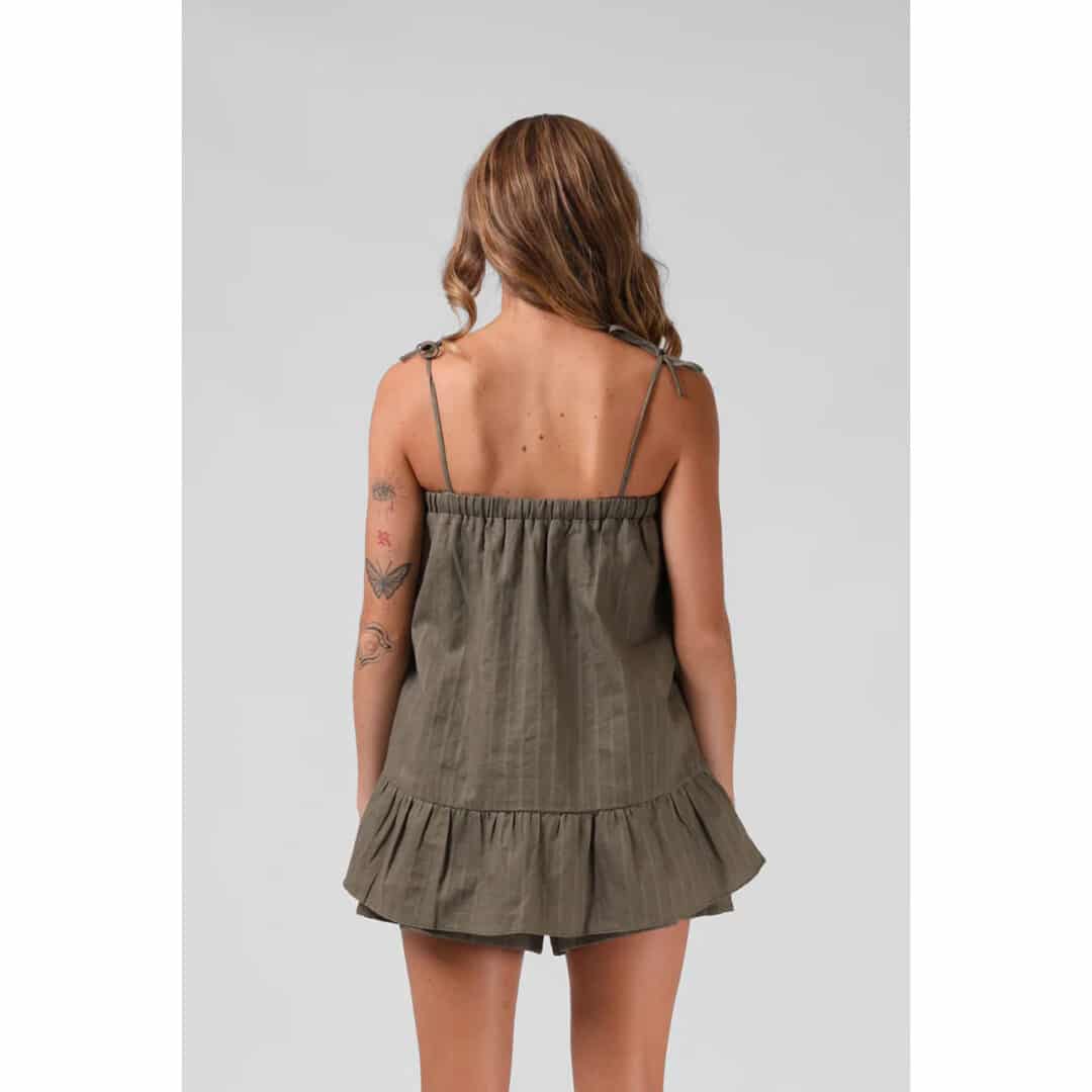 RPM Women's Tilly Top Olive Textured - Image 4
