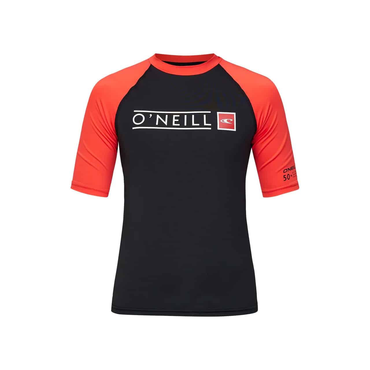 O'Neill Youth Rashie Reactor S/S Blk/Red - Coastal Sports