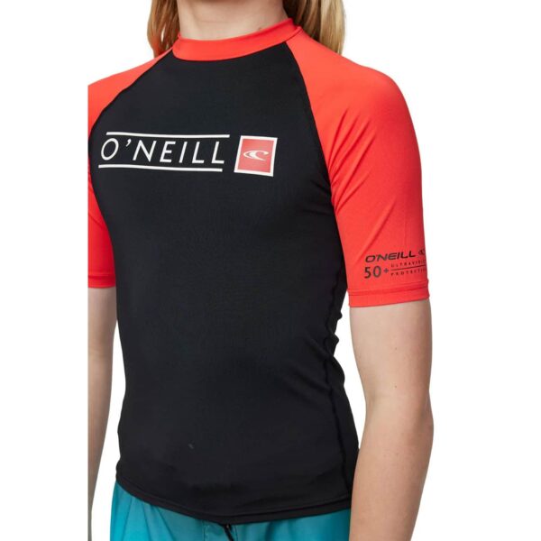 Alternative view of O'Neill Youth Rashie Reactor S/S Blk/Red
