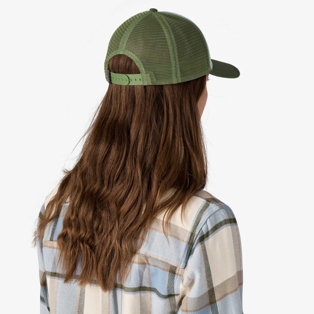 Patagonia P-6 Logo LoPro Trucker Hat Therm Blue - Image 3