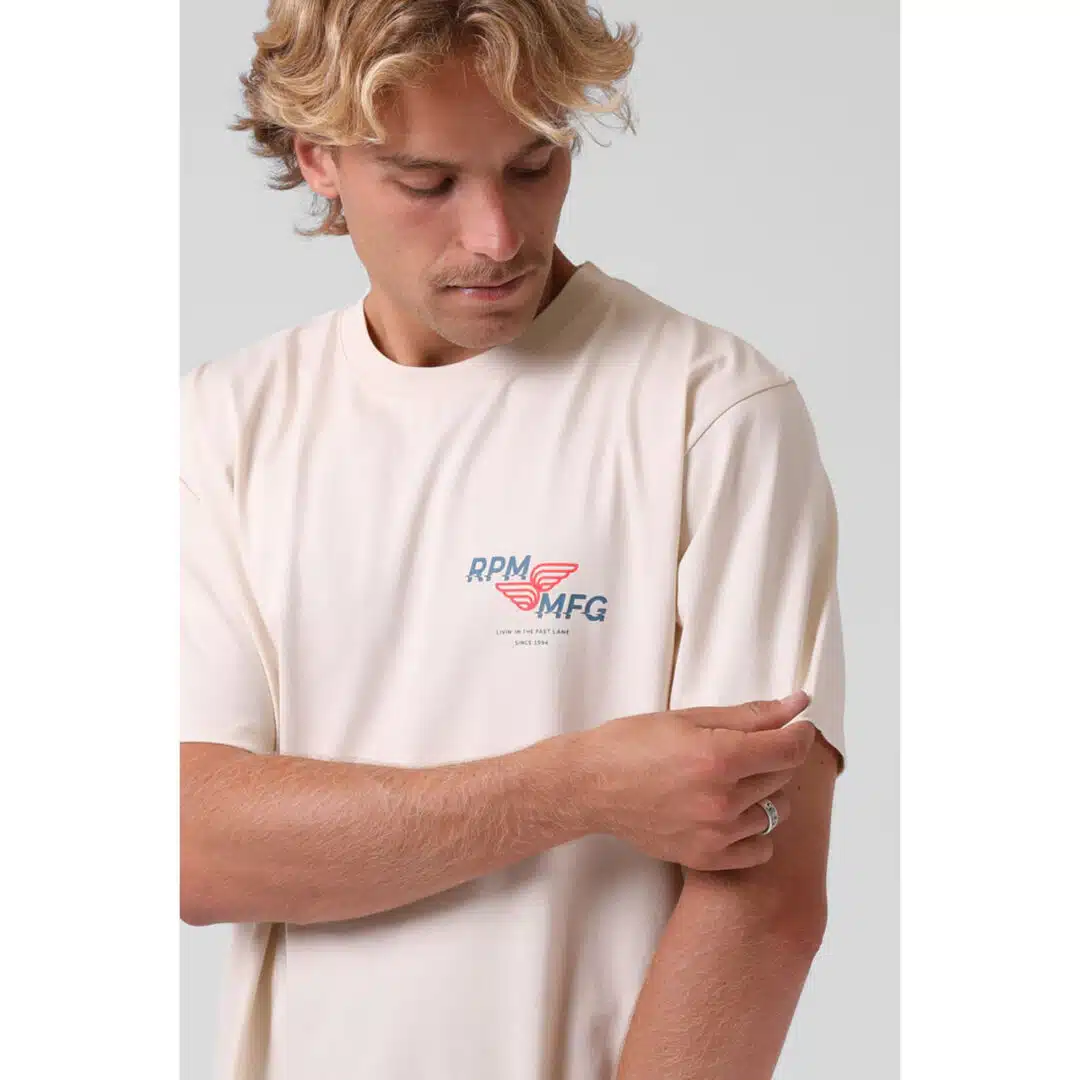 RPM Men's Fast Lane Tee Vintage Cream - Image 3