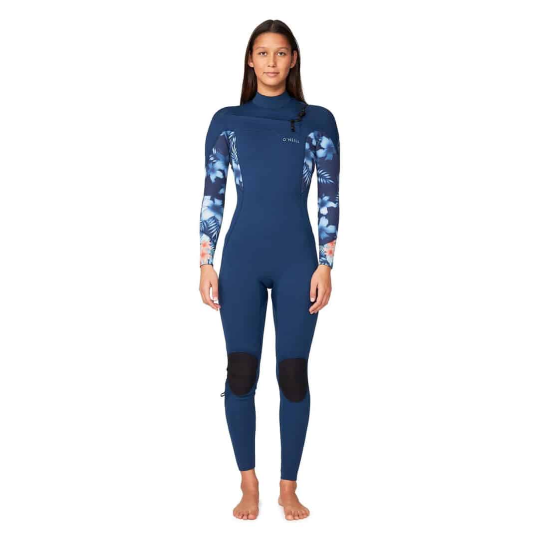 O'Neill Women's 3/2mm Bahia Chest Zip Blue Moon