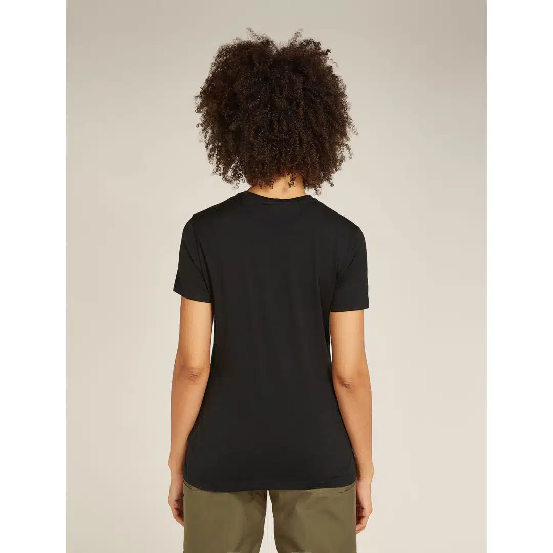 Icebreaker Women's150 Tech Lite SS Tee Camping Circle Blk - Image 2