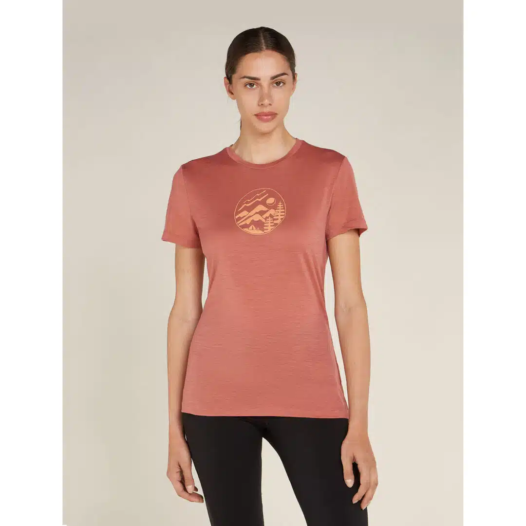 Icebreaker Women's 150 Tech Lite SS Tee Camping Circle Ceda
