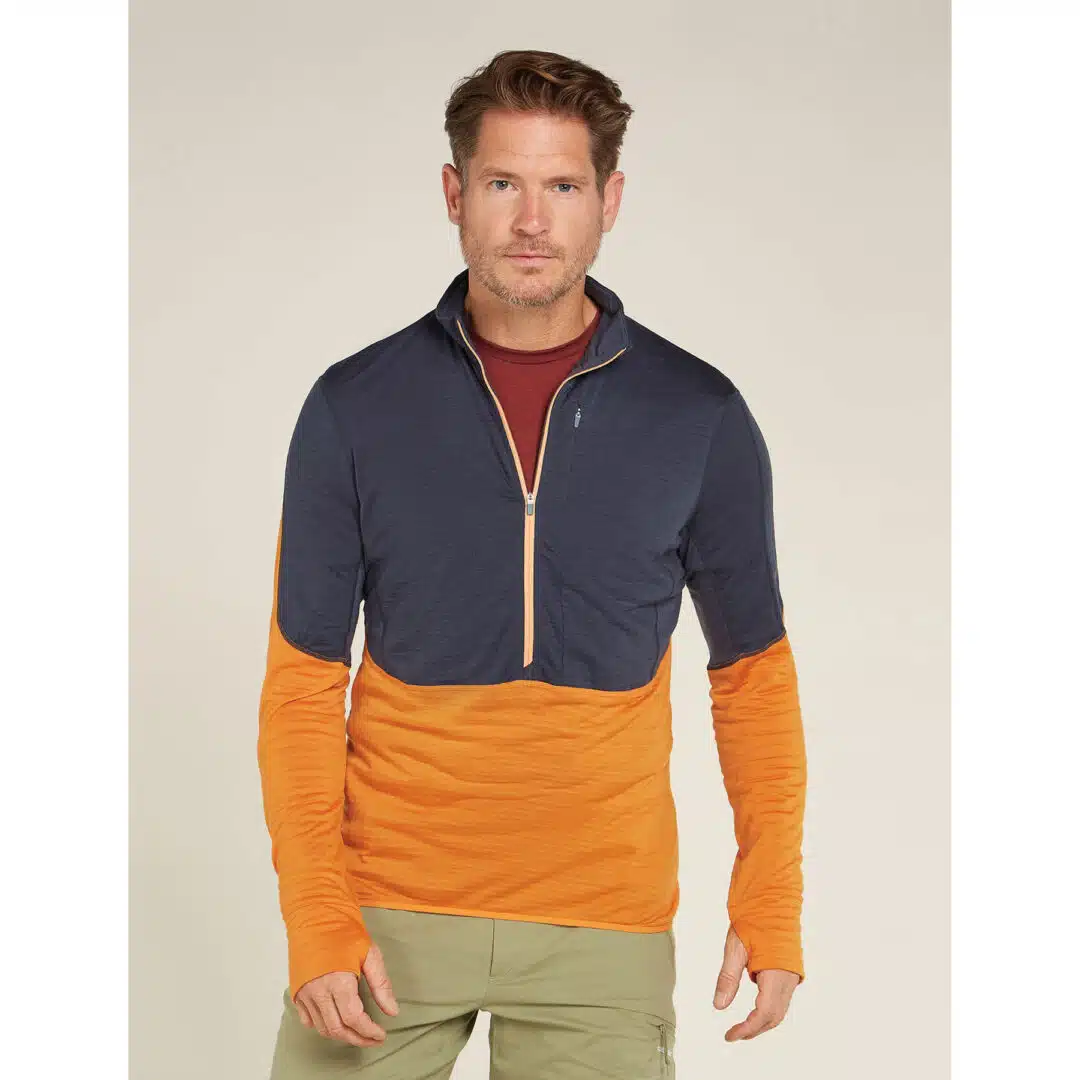 Icebreaker Men's 200 RealFleece Descender LS Half Zip Graph