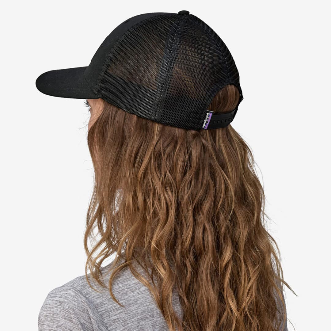 Patagonia P-6 Logo LoPro Trucker Hat Black - Image 3