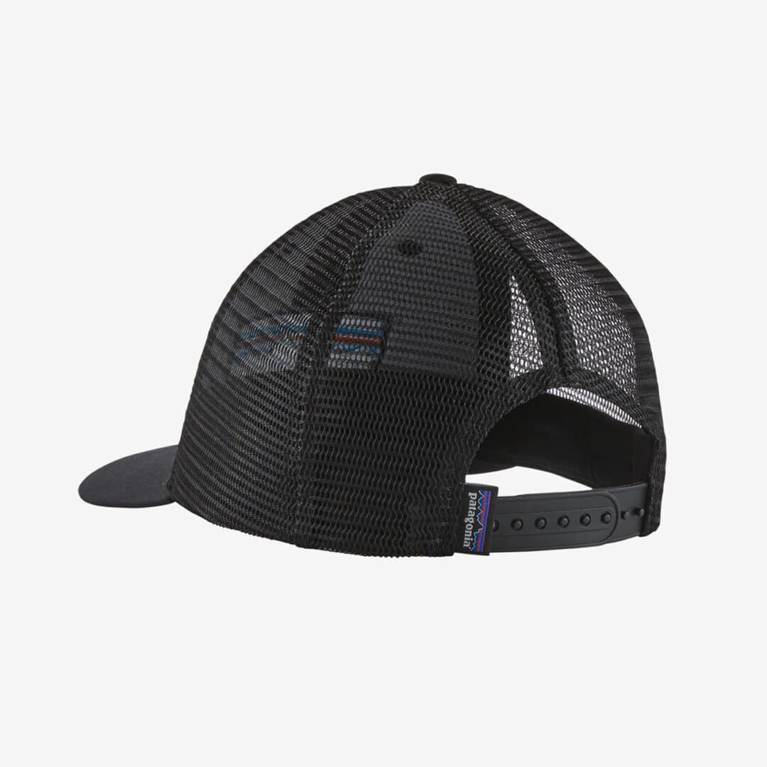 Patagonia P-6 Logo LoPro Trucker Hat Black - Image 4