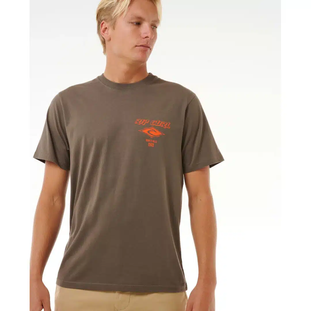Rip Curl Men's Fade Out Icon Tee Rock