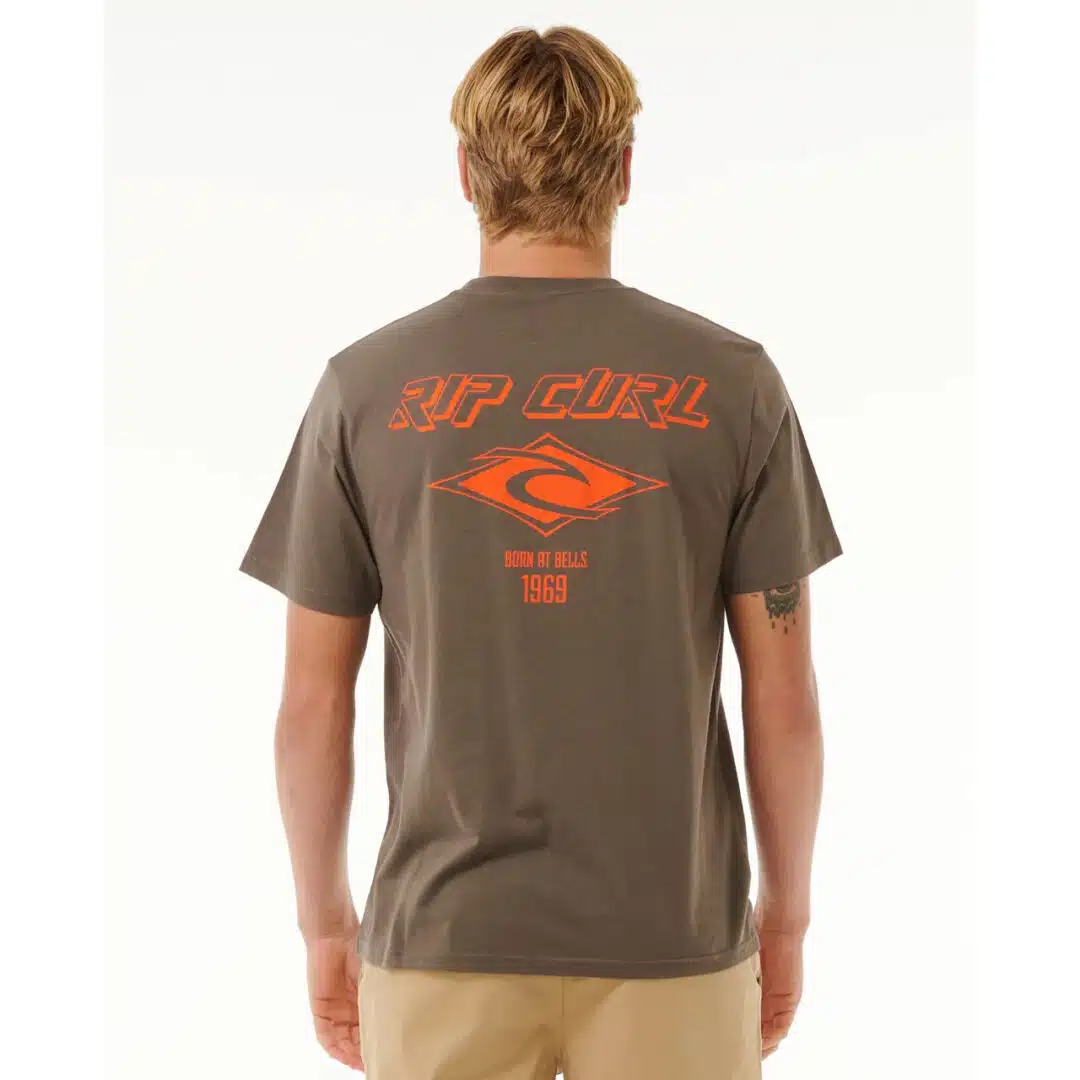 Rip Curl Men's Fade Out Icon Tee Rock - Image 3
