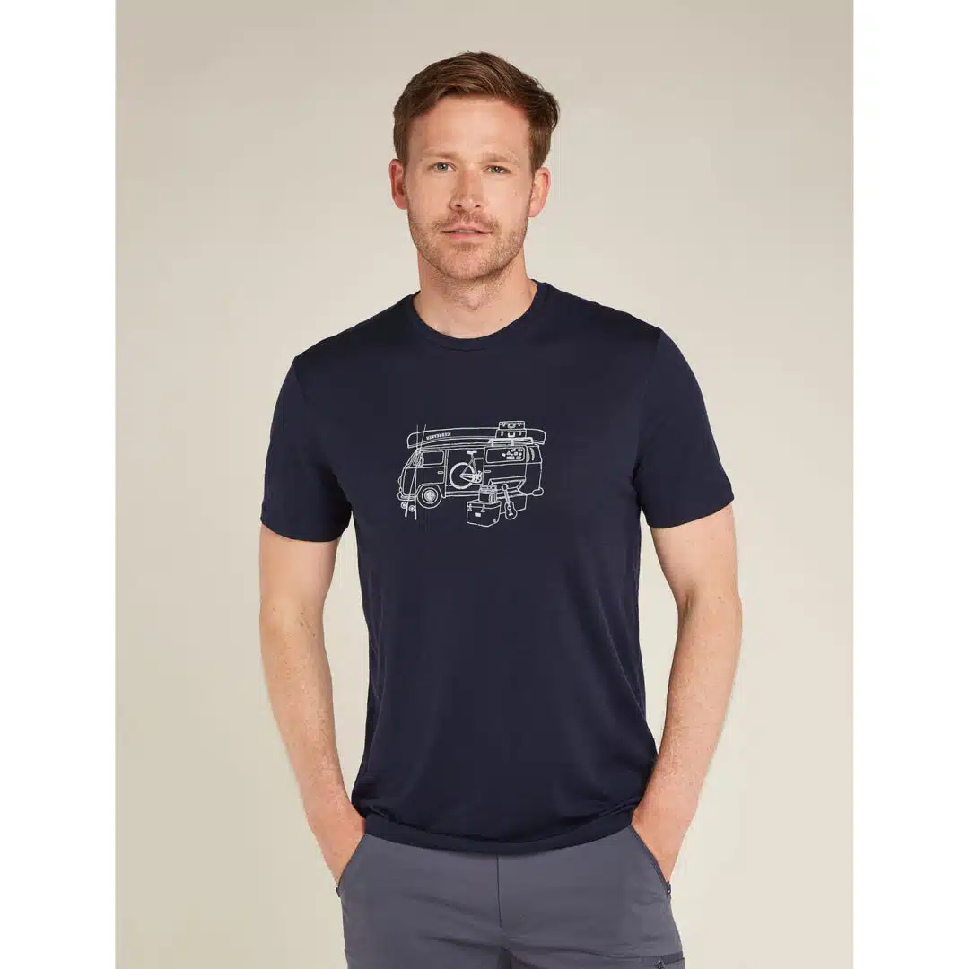 Icebreaker Men's 150 Tech Lite SS Tee Van Life midn