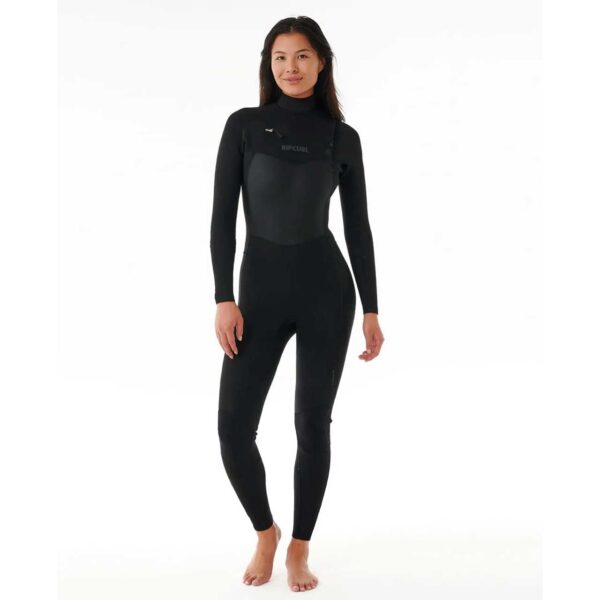 Rip Curl Women's 4/3mm Dawn Patrol Chest Zip Blk
