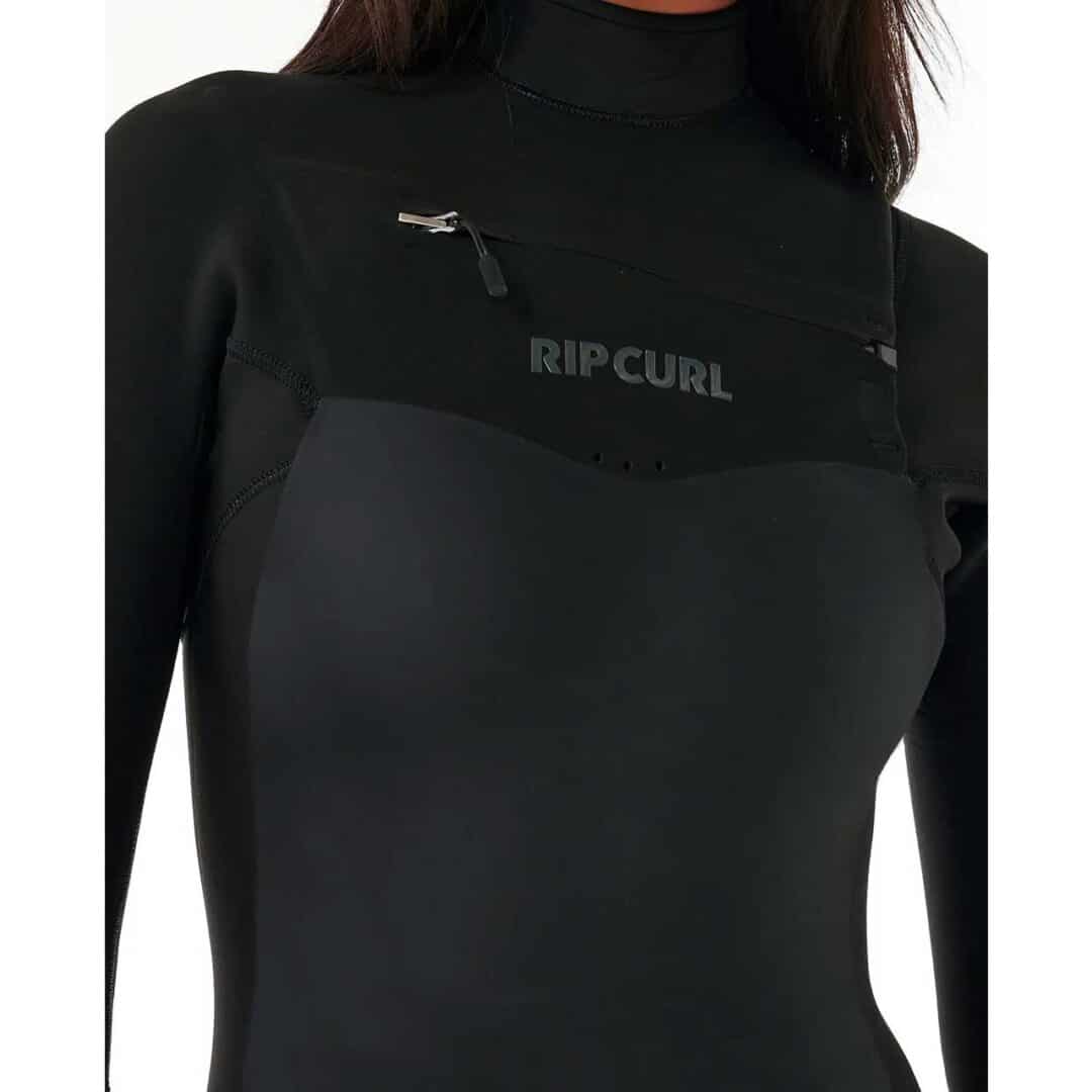 Rip Curl Women's 4/3mm Dawn Patrol Chest Zip Blk - Image 5