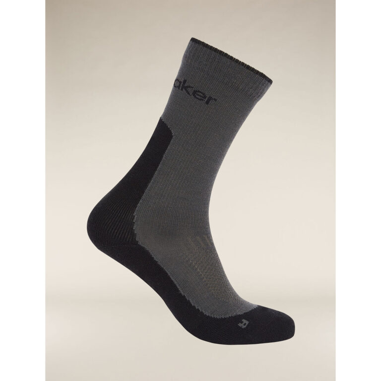 Icebreaker Women's Hike+ Light Crew OBSIDIAN Sock